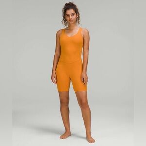 NWT Lululemon Align Onesie 8" Autumn Orange